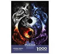 Adult Jigsaw Puzzle 1000 Pieces, Elemental Yin Yang Artwork, Creative Leisure Activity, Christmas Puzzle Collection, Pieces, 38x26cm/1000pcs