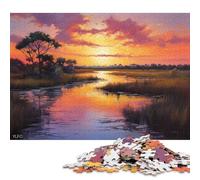 Adult Jigsaw Puzzle 1000 Pieces Everglades Sunset Puzzles for Teenagers Gifts Jigsaw Puzzles for Adults 1000pcs (75x50cm)