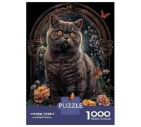 Adult Jigsaw Puzzle 1000 Pieces, Exotic Shorthair Artwork, Mindfulness Activity, Seasonal Gift Choice, Premium Puzzle Pieces, 70x50cm/1000pcs