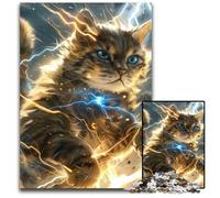 Adult Jigsaw Puzzle 1000 Pieces Fantasy Cat Wooden Puzzles Fun Games, Is Ideal As A Gift for The Whole Family for for Age 14 50X75CM
