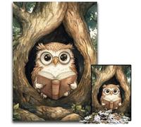 Adult Jigsaw Puzzle 1000 Pieces Fantasy Owl Cardboard Puzzles Educational Challenge, Deal As Gifts for The Whole Family for 14+ 26X38CM