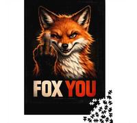 Adult Jigsaw Puzzle, 1000 Pieces, Fox Giving Middle Finger, 70x50cm/1000pcs, Shared Puzzle Activity, Time Around The Table And Friends And Family