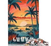 Adult Jigsaw Puzzle 1000 Pieces Galapagos Sunset Bliss Paper Puzzle Jigsaws for Adults Jigsaw Puzzles for Adults Teenagers 38x26cm/1000pcs
