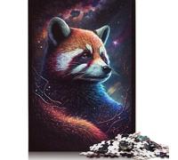 Adult Jigsaw Puzzle 1000 Pieces Galaxy Red Raccoon Wood Puzzle Adult Toys Jigsaw Puzzles Decompression Game 1000pcs (75x50cm)