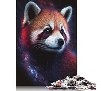 Adult Jigsaw Puzzle 1000 Pieces Galaxy Red Raccoon Wood Puzzle Adult Toys Jigsaw Puzzles Decompression Game 1000pcs (75x50cm)