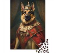 Adult Jigsaw Puzzle, 1000 Pieces, German Shepherd The King, 38x26cm/1000pcs, Shared Puzzle Activity, Time Around The Table And Weekend Downtime