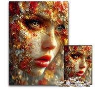 Adult Jigsaw Puzzle 1000 Pieces Golden Woman Wooden Jigsaw Puzzles for Challenging Family Activity Games Colorful DIY 50X75CM