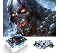 adult jigsaw puzzle 1000 pieces Grim Reaper Skull Made of cardboard for age 14 years and over Home Decor As a gift for the whole family and friends。size:26x38cm/10.24x14.96inch