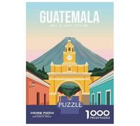 Adult Jigsaw Puzzle 1000 Pieces, Guatemala Arco De Santa Catalina Artwork, Stress Relief Activity, Perfect, Premium Thick Cardboard, 38x26cm/1000pcs