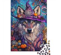 Adult Jigsaw Puzzle, 1000 Pieces, Halloween Wolf Magic, 38x26cm/1000pcs, Shared Puzzle Activity, Time Around The Table And Weekend Downtime