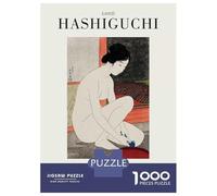 Adult Jigsaw Puzzle 1000 Pieces, Hashiguchi Goyo Yokugo No Onna Print Artwork, Stress Relief Activity, Perfect, Premium Thick Cardboard, 38x26cm/1000pcs
