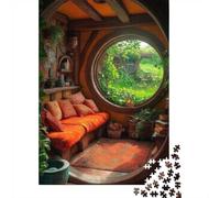 Adult Jigsaw Puzzle, 1000 Pieces, Hobbit Hole Interior, 52x38cm/1000pcs, Indoor Puzzle Activity, Focused Screen-Free Time And Cosy Evenings