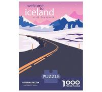 Adult Jigsaw Puzzle 1000 Pieces, Iceland (5) Artwork, Stress Relief Activity, Idea, Precision Cut Pieces, 38x26cm/1000pcs