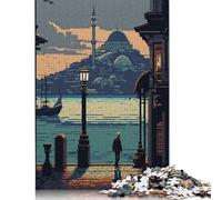 Adult Jigsaw Puzzle 1000 Pieces Istanbul Pixel Art 02 Puzzles for Adults For Family Fun & Game Night 1000pcs (75x50cm)