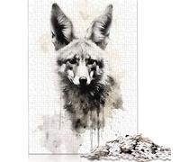 Adult Jigsaw Puzzle 1000 Pieces Jackal Beauty Watercolor Puzzle Jigsaws Brain Teaser Puzzles For Adults 1000pcs (75x50cm)