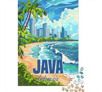 Adult Jigsaw Puzzle, 1000 Pieces, Java Island Indonesia, 52x38cm/1000pcs, Indoor Puzzle Activity, Weekend Downtime And Cold-Weather Weekends