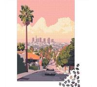 Adult Jigsaw Puzzle, 1000 Pieces, Los Angeles Skyline View, 38x26cm/1000pcs, Shared Puzzle Activity, Weekend Leisure And Couples And Families