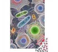 Adult Jigsaw Puzzle, 1000 Pieces, Microscopic World of Cells And Bacteria, 38x26cm/1000pcs, Relaxing Winter Hobby, Focused Screen-Free Time And Cosy Evenings