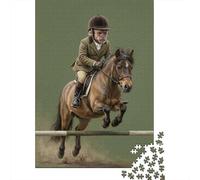 Adult Jigsaw Puzzle, 1000 Pieces, Monkey Rider Jumps Horse, 38x26cm/1000pcs, Shared Puzzle Activity, Time Around The Table And Friends And Family