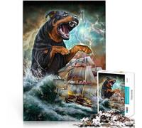 adult jigsaw puzzle 1000 pieces Monster Rottweiler Kraken Made of cardboard for age 14 years and over Beautiful design gameBeautiful design game A work of art。size：38x52cm/14.96x20.47inch