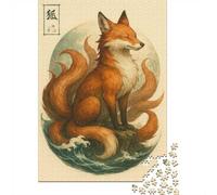 Adult Jigsaw Puzzle, 1000 Pieces, Nine-tailed Fox Digital Art, 70x50cm/1000pcs, Shared Puzzle Activity, Time Around The Table And Time Together