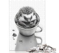 Adult Jigsaw Puzzle 1000 Pieces Panda Animals Coffee Wood Puzzles for Adults Sustainable Puzzle for Adults 1000pcs (75x50cm)