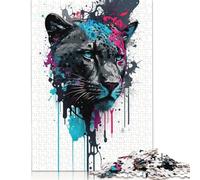 Adult Jigsaw Puzzle 1000 Pieces Panther II Puzzles for Adults For Family Fun & Game Night 1000pcs (75x50cm)