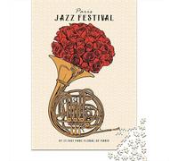 Adult Jigsaw Puzzle, 1000 Pieces, Paris Jazz Festival, 38x26cm/1000pcs, Shared Puzzle Activity, Weekend Leisure And Couples And Families