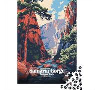 Adult Jigsaw Puzzle, 1000 Pieces, Samaria Gorge National Park Greece, 70x50cm/1000pcs, Shared Puzzle Activity, Time Around The Table And Time Together