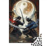 Adult Jigsaw Puzzle, 1000 Pieces, Samurai Vs Ninja Epic Battle, 38x26cm/1000pcs, Shared Puzzle Activity, Time Around The Table And Friends And Family