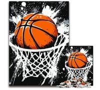 Adult Jigsaw Puzzle 1000 Pieces Shooting Basketball Puzzle Stress Reliever Staycation Kill Time, A Work of Art for And Age 14 50X75CM