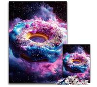 Adult Jigsaw Puzzle 1000 Pieces Smoke Donut Wooden Jigsaw Puzzles for Challenging Family Activity Games Colorful DIY 50X75CM
