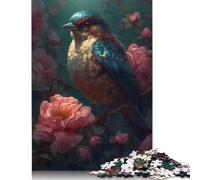 Adult Jigsaw Puzzle 1000 Pieces Sparrow Bird Legendary Wooden Puzzle Jigsaws for Adults for Adults& Teens Age 12 Years Up 1000pcs (75x50cm)