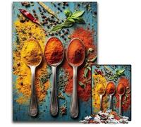 Adult Jigsaw Puzzle 1000 Pieces Spoon And Seasoning Puzzle Stress Reliever Staycation Kill Time, A Work of Art for And Age 14 26X38CM