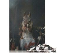 Adult Jigsaw Puzzle 1000 Pieces Squirrel Hiding in The Woods Wood Puzzle for Adults Sustainable Puzzle for Adults | Games 1000pcs (75x50cm)