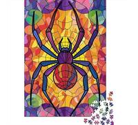 Adult Jigsaw Puzzle, 1000 Pieces, Stained Glass Spider Web, 70x50cm/1000pcs, Shared Puzzle Activity, Time Around The Table And Friends And Family