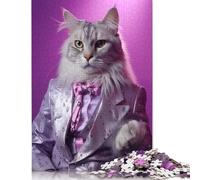 Adult Jigsaw Puzzle 1000 Pieces Stately Meme Cat Puzzle Jigsaws for Adults Learning Educational Puzzle 1000pcs (75x50cm)