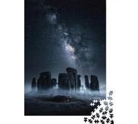 Adult Jigsaw Puzzle, 1000 Pieces, Stonehenge Under The Milky Way, 70x50cm/1000pcs, Shared Puzzle Activity, Relaxing Evenings And Couples And Families