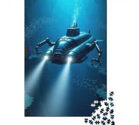 Adult Jigsaw Puzzle, 1000 Pieces, Submarine Exploring Deep Ocean, 70x50cm/1000pcs, Festive Gift Idea, Winter Indoor Activity And Cosy Winter Evenings