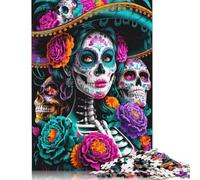 Adult Jigsaw Puzzle 1000 Pieces 'Sugar Skull Woman Puzzles Jigsaw Puzzles for Adults Teenagers 1000pcs (75x50cm)