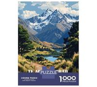 Adult Jigsaw Puzzle 1000 Pieces, Te Araroa Trail, New Zealand Landscape Artwork, Relaxing Puzzle Experience, Holiday Family Game, Precision Cut Pieces, 52x38cm/1000pcs