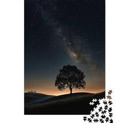 Adult Jigsaw Puzzle, 1000 Pieces, Tree Under The Milky Way, 38x26cm/1000pcs, Shared Puzzle Activity, Relaxing Evenings And Couples And Families