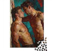 Adult Jigsaw Puzzle, 1000 Pieces, Two Men Embracing(5), 52x38cm/1000pcs, Shared Puzzle Activity, Time Around The Table And Friends And Family