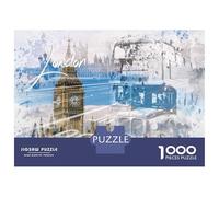 Adult Jigsaw Puzzle 1000 Pieces, WESTMINSTER Collage Artwork, Creative Leisure Activity, Christmas Puzzle Collection, Pieces, 70x50cm/1000pcs