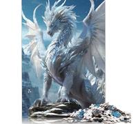 Adult Jigsaw Puzzle 1000 Pieces White Heaven Elder Dragon Wooden Puzzles for Adults & Teenager Home Educational Games DIY Toys 1000pcs (75x50cm)
