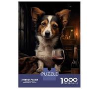 Adult Jigsaw Puzzle 1000 Pieces, Wine Time Artwork, Stress Relief Activity, Festive Season Fun, Premium Thick Cardboard, 52x38cm/1000pcs