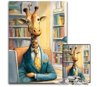 Adult Jigsaw Puzzle 1000 Pieces Working Giraffe Puzzle Toys Gift Educational Intellectual Decompressing Fun Family Game 26X38CM