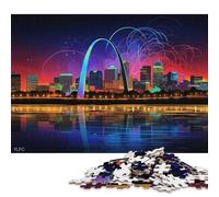 Adult Jigsaw Puzzle 1000 St Louis Skyline Puzzles for Adults Educational Game for Adult Teenagers 1000pcs (75x50cm)