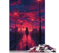 Adult Jigsaw Puzzle 1000 Streets at Sunset Puzzle Jigsaws Puzzles for Adults Educational Game Challenge Toy 1000pcs (75x50cm)