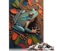 Adult Jigsaw Puzzle 1000 The Little Jumping Frog Puzzle Jigsaws for Adults Educational Game Challenge Toy 1000pcs (75x50cm)